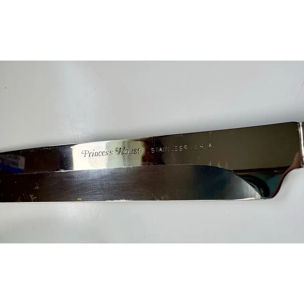 Princess House Gourmet Stainless Steel Carving Set Knife & Fork Braums Pattern